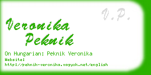 veronika peknik business card